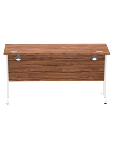 Dynamic Impulse 1400 x 600mm Straight Office Desk Walnut Top White Cantilever Leg MI001916 - pic 76588 | FastDaddyshop
