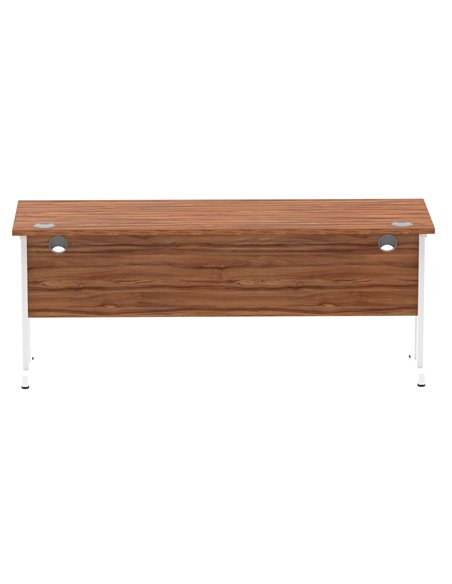 Dynamic Impulse 1800 x 600mm Straight Office Desk Walnut Top White Cantilever Leg MI001918 - pic 76604 | FastDaddyshop