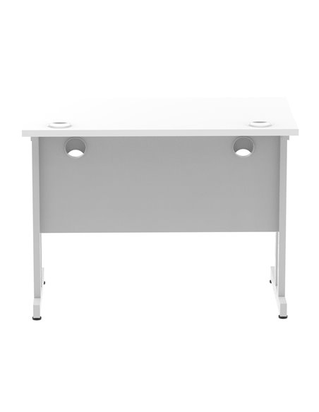 Dynamic Impulse 1000 x 600mm Straight Office Desk White Top Silver Cantilever Leg MI002195 - pic 76673 | FastDaddyshop