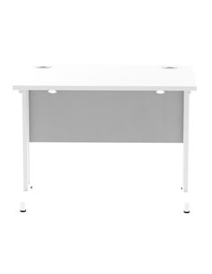 Dynamic Impulse 1000 x 600mm Straight Office Desk White Top White Cantilever Leg MI002200 2