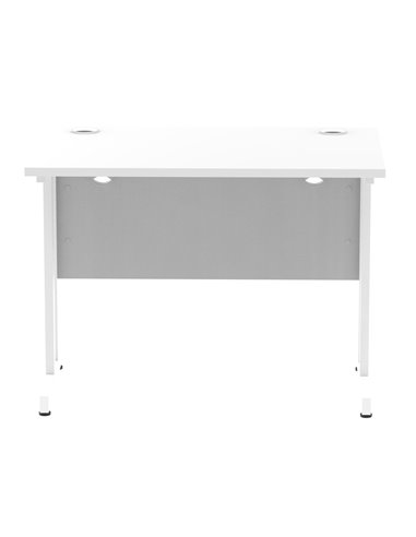 Dynamic Impulse 1000 x 600mm Straight Office Desk White Top White Cantilever Leg MI002200