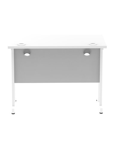 Dynamic Impulse 1000 x 600mm Straight Office Desk White Top White Cantilever Leg MI002200