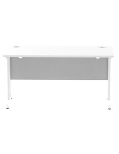 Dynamic Impulse 1400 x 600mm Straight Office Desk White Top White Cantilever Leg MI002202 2