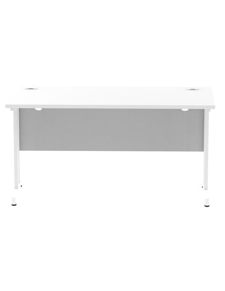 Dynamic Impulse 1400 x 600mm Straight Office Desk White Top White Cantilever Leg MI002202 - pic 76725 | FastDaddyshop