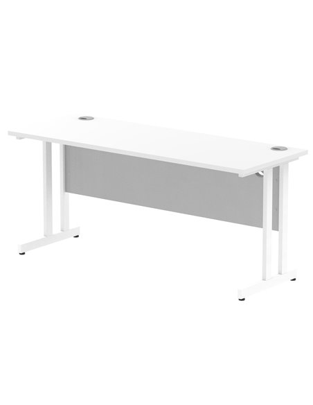Dynamic Impulse 1600 x 600mm Straight Office Desk White Top White Cantilever Leg MI002203 - pic 76732 | FastDaddyshop