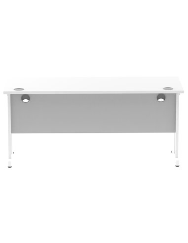 Dynamic Impulse 1600 x 600mm Straight Office Desk White Top White Cantilever Leg MI002203