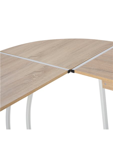 HOMCOM L Shape Computer Desk Corner Display Table Laptop Study Desk Minimalist Space Saving Wood Steel Gaming PC Workstation 112 - pic 7674 | FastDaddyshop