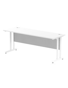 Dynamic Impulse 1800 x 600mm Straight Office Desk White Top White Cantilever Leg MI002204