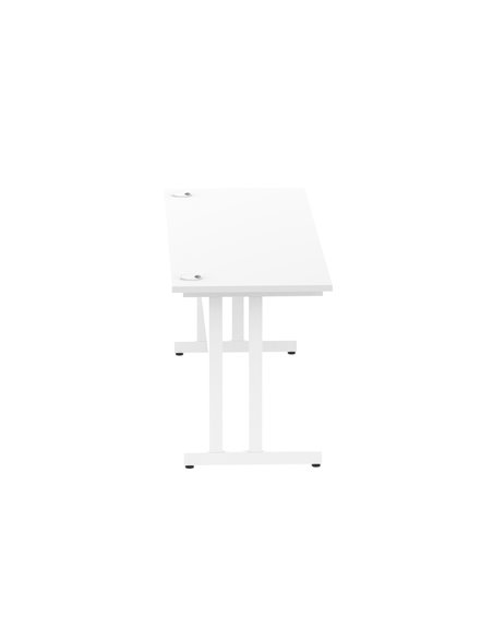 Dynamic Impulse 1800 x 600mm Straight Office Desk White Top White Cantilever Leg MI002204 - pic 76743 | FastDaddyshop