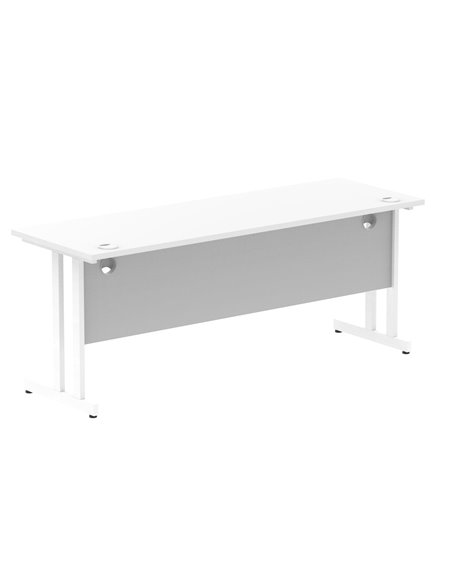 Dynamic Impulse 1800 x 600mm Straight Office Desk White Top White Cantilever Leg MI002204 - pic 76746 | FastDaddyshop
