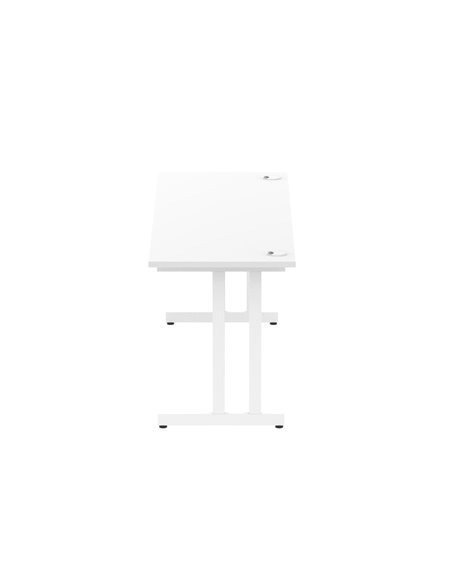 Dynamic Impulse 1800 x 600mm Straight Office Desk White Top White Cantilever Leg MI002204 - pic 76747 | FastDaddyshop
