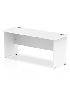 Dynamic Impulse 1600 x 600mm Straight Office Desk White Top Panel End Leg MI002248