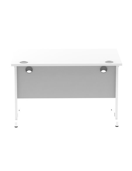 Dynamic Impulse 1200 x 800mm Straight Office Desk White Top White Cable Managed Leg MI002271 - pic 76766 | FastDaddyshop