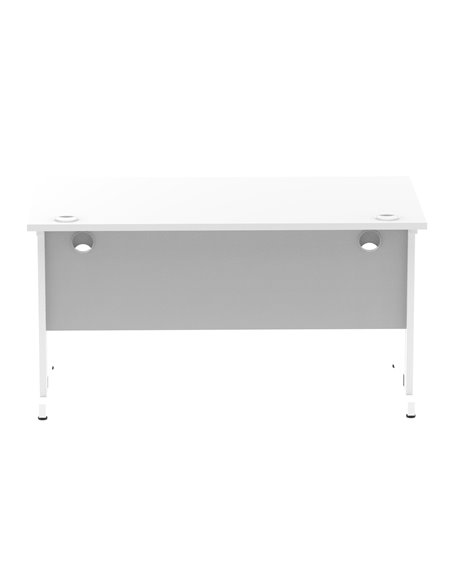 Dynamic Impulse 1400 x 800mm Straight Office Desk White Top White Cable Managed Leg MI002272 - pic 76774 | FastDaddyshop