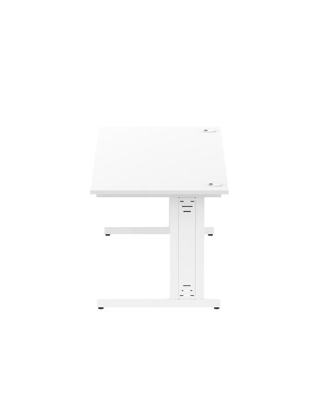 Dynamic Impulse 1800 x 800mm Straight Office Desk White Top White Cable Managed Leg MI002274 - pic 76792 | FastDaddyshop
