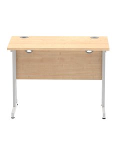 Dynamic Impulse 1000 x 600mm Straight Office Desk Maple Top Silver Cantilever Leg MI002421 2