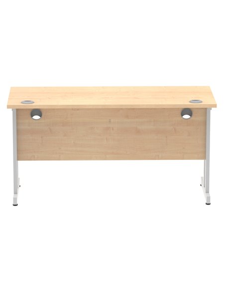 Dynamic Impulse 1400 x 600mm Straight Office Desk Maple Top Silver Cantilever Leg MI002423 - pic 76829 | FastDaddyshop