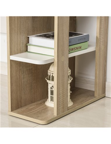 HOMCOM Computer Desk & 3-Tier Side Shelves Wide Table Top Home furniture OAK