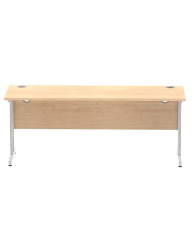 Dynamic Impulse 1800 x 600mm Straight Office Desk Maple Top Silver Cantilever Leg MI002425