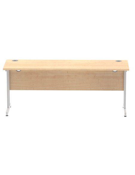 Dynamic Impulse 1800 x 600mm Straight Office Desk Maple Top Silver Cantilever Leg MI002425 - pic 76841 | FastDaddyshop