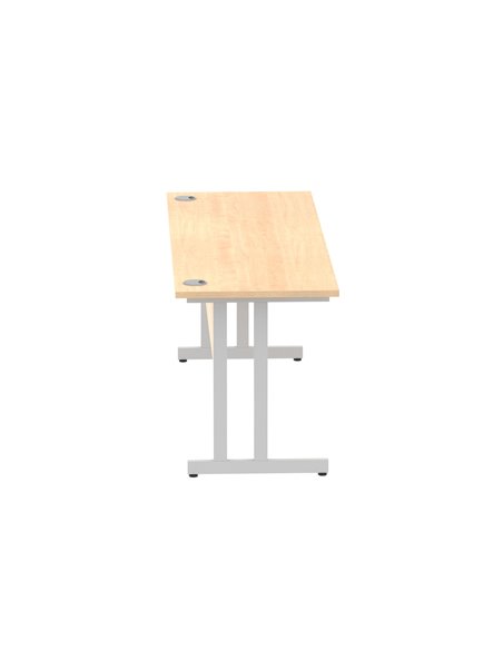 Dynamic Impulse 1800 x 600mm Straight Office Desk Maple Top Silver Cantilever Leg MI002425 - pic 76843 | FastDaddyshop