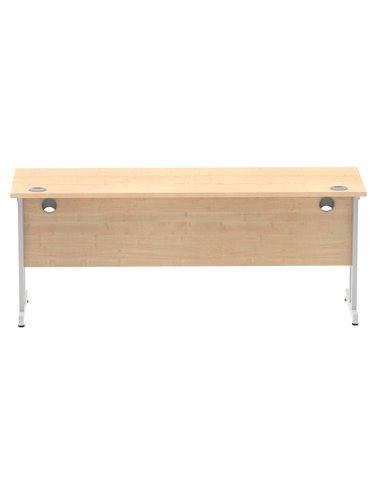 Dynamic Impulse 1800 x 600mm Straight Office Desk Maple Top Silver Cantilever Leg MI002425