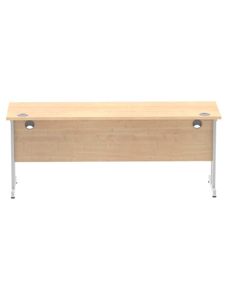 Dynamic Impulse 1800 x 600mm Straight Office Desk Maple Top Silver Cantilever Leg MI002425 - pic 76845 | FastDaddyshop