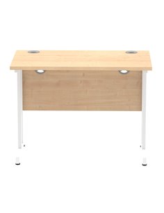 Dynamic Impulse 1000 x 600mm Straight Office Desk Maple Top White Cantilever Leg MI002426 2