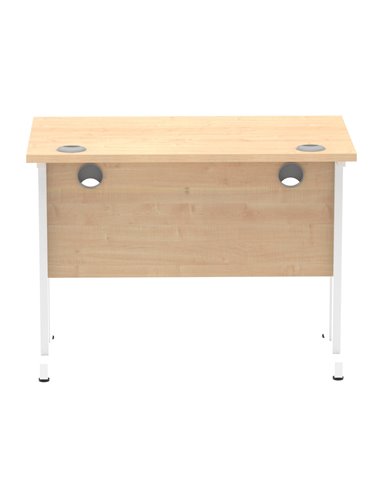 Dynamic Impulse 1000 x 600mm Straight Office Desk Maple Top White Cantilever Leg MI002426