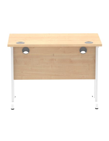 Dynamic Impulse 1000 x 600mm Straight Office Desk Maple Top White Cantilever Leg MI002426 - pic 76853 | FastDaddyshop