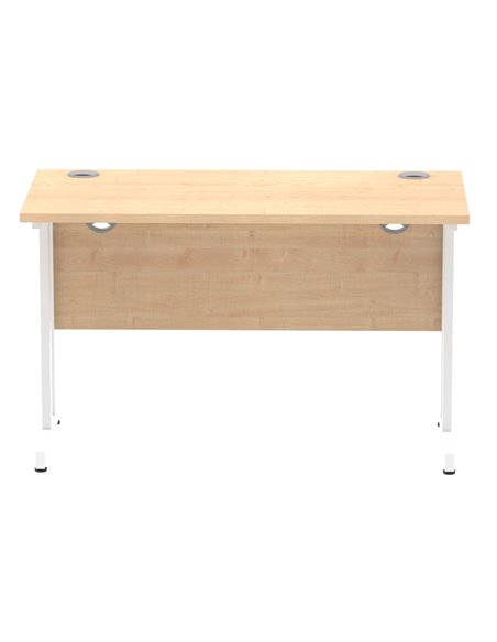 Dynamic Impulse 1200 x 600mm Straight Office Desk Maple Top White Cantilever Leg MI002427 - pic 76857 | FastDaddyshop