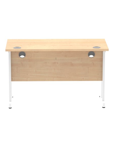 Dynamic Impulse 1200 x 600mm Straight Office Desk Maple Top White Cantilever Leg MI002427 - pic 76861 | FastDaddyshop