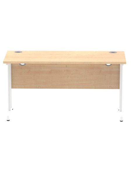 Dynamic Impulse 1400 x 600mm Straight Office Desk Maple Top White Cantilever Leg MI002428 - pic 76865 | FastDaddyshop