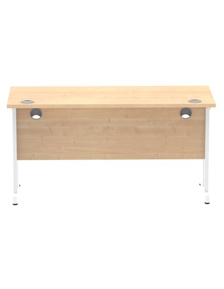 Dynamic Impulse 1400 x 600mm Straight Office Desk Maple Top White Cantilever Leg MI002428 - pic 76869 | FastDaddyshop