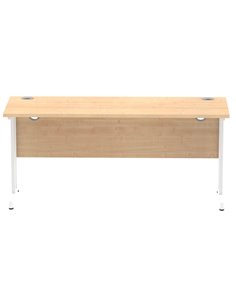 Dynamic Impulse 1600 x 600mm Straight Office Desk Maple Top White Cantilever Leg MI002429 2