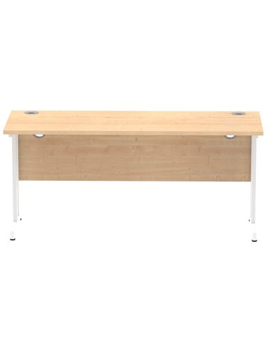 Dynamic Impulse 1600 x 600mm Straight Office Desk Maple Top White Cantilever Leg MI002429