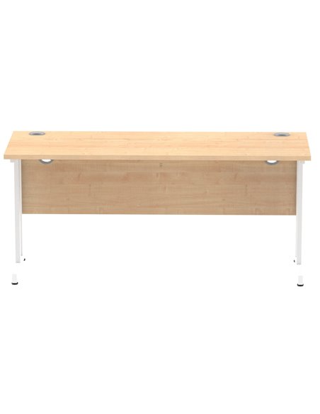 Dynamic Impulse 1600 x 600mm Straight Office Desk Maple Top White Cantilever Leg MI002429 - pic 76873 | FastDaddyshop