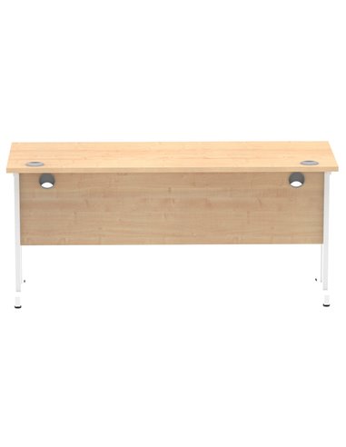 Dynamic Impulse 1600 x 600mm Straight Office Desk Maple Top White Cantilever Leg MI002429