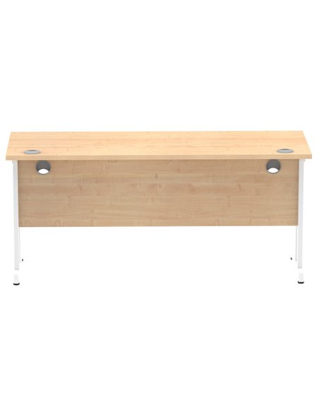 Dynamic Impulse 1600 x 600mm Straight Office Desk Maple Top White Cantilever Leg MI002429 - pic 76877 | FastDaddyshop