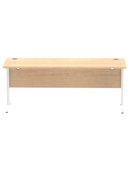 Dynamic Impulse 1800 x 600mm Straight Office Desk Maple Top White Cantilever Leg MI002430 - pic 76881 | FastDaddyshop