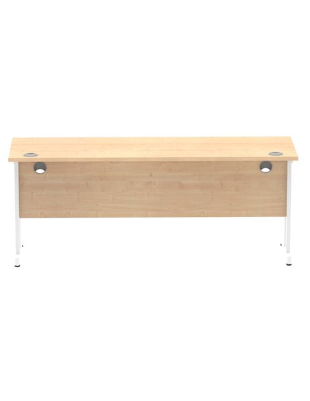 Dynamic Impulse 1800 x 600mm Straight Office Desk Maple Top White Cantilever Leg MI002430 - pic 76885 | FastDaddyshop