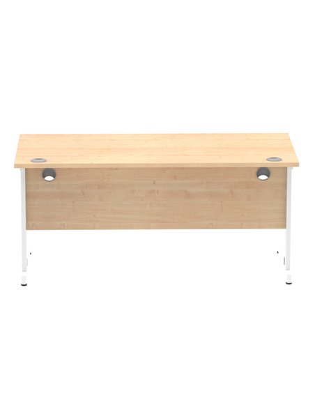 Dynamic Impulse 1600 x 800mm Straight Office Desk Maple Top White Cable Managed Leg MI002499 - pic 76922 | FastDaddyshop