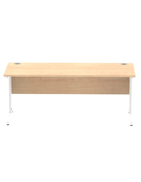 Dynamic Impulse 1800 x 800mm Straight Office Desk Maple Top White Cable Managed Leg MI002500 - pic 76926 | FastDaddyshop