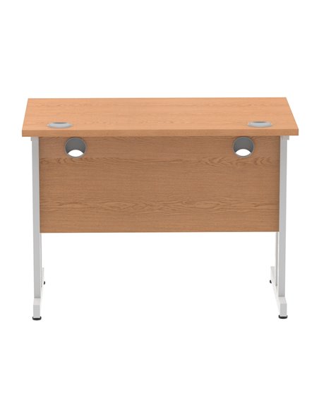 Dynamic Impulse 1000 x 600mm Straight Office Desk Oak Top Silver Cantilever Leg MI002647 - pic 76953 | FastDaddyshop