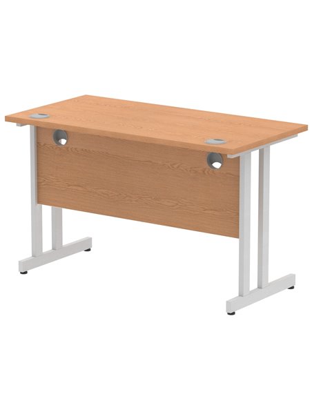 Dynamic Impulse 1200 x 600mm Straight Office Desk Oak Top Silver Cantilever Leg MI002648 - pic 76960 | FastDaddyshop