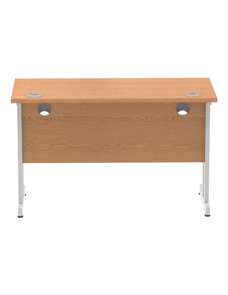 Dynamic Impulse 1200 x 600mm Straight Office Desk Oak Top Silver Cantilever Leg MI002648 - pic 76961 | FastDaddyshop
