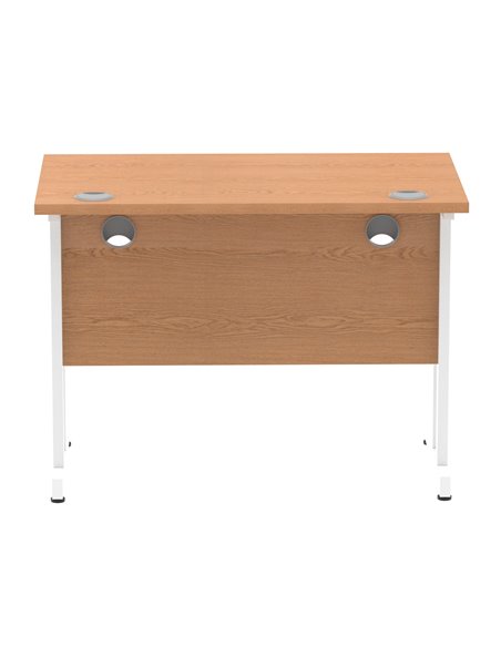 Dynamic Impulse 1000 x 600mm Straight Office Desk Oak Top White Cantilever Leg MI002652 - pic 76993 | FastDaddyshop