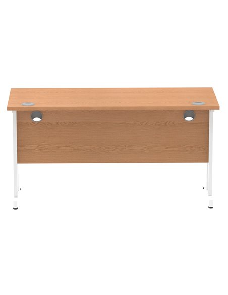 Dynamic Impulse 1400 x 600mm Straight Office Desk Oak Top White Cantilever Leg MI002654 - pic 77009 | FastDaddyshop