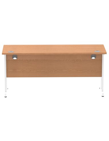 Dynamic Impulse 1600 x 600mm Straight Office Desk Oak Top White Cantilever Leg MI002655