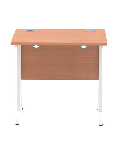 Dynamic Impulse 800 x 600mm Straight Office Desk Beech Top White Cantilever Leg MI002885